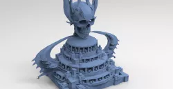 Scull Wizard Skeleton Tower Scull Dome