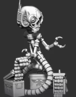 Servo Ammunition Servant Skull Display Figure