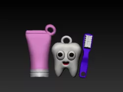 Set of dental key rings