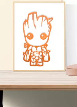 Silhouette baby Groot