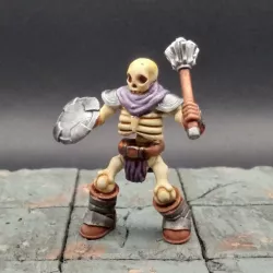 Skeleton Warrior, Mace and Shield; Miniature