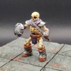 Skeleton Warrior, Sword and Shield; Miniature