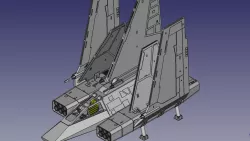 Starwing Gun Boat 3.75" figure ship toy