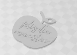 TEACHER'S DAY KEYCHAIN MISS TEACHER GIFT APPLE
