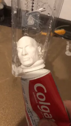 The Rock-toothpaste and bottle cap