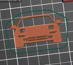 Toyota MR2 W20 1989-1999 key silhouette