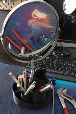 Under-mirror storage