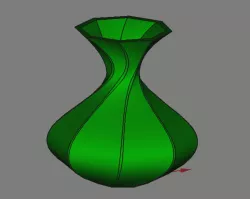 Vase octagonal