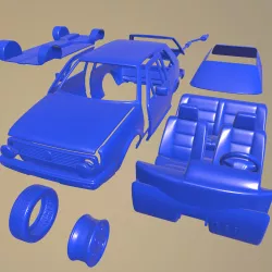 VOLKSWAGEN GOLF MK2 1983 PRINTABLE CAR IN SEPARATE PARTS