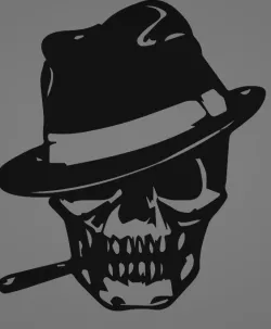 Wall art Skull with cig