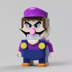 Waluigi "LEGO MARIO" style