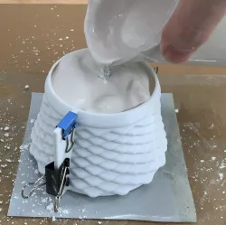 weave pot mold - 3D STL file mold making plant pot