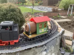 Wine barrel car model railroad LGB