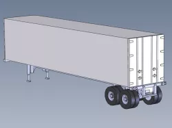 40Ft Box Trailer HO Scale