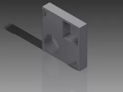 Calibration cube for verifying dimensions.