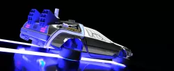 Flying DeLorean Time Machine