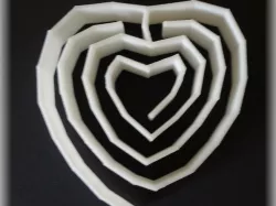 heart labyrinth, labyrinthine small (place)mat