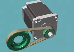 Nema 42 with belt and pulleys