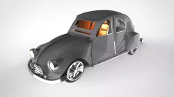 Old French Citroen Duck ( 2CV ) ( Vintage car )