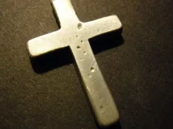 Simple cross mold for pewter casting