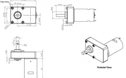SQUARE GEARED MOTOR