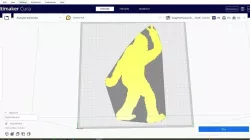 2D Silhouette/Stencil Bigfoot Peace