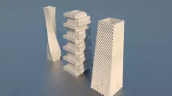 3 Rectangular vases