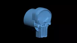 3D leather skull stamp stl