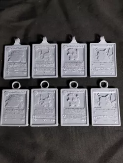 3D Printed Pokemon Card Pendant/earrings/keychain (4 designs)