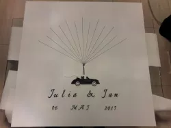 3D Wedding Fingerprint Poster