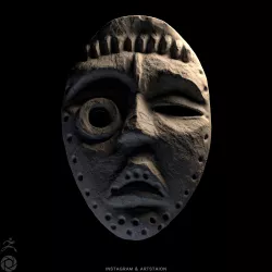 African Asymmetric Dan Mask