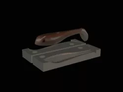 AM bait fish 5,5 cm hoof form for predator fishing