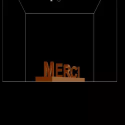 Anamorphic text Thank you teacher