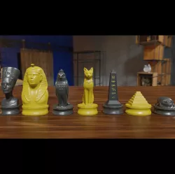 Ancient Egypt Chess Pieces 3D Print OBJ 3MF
