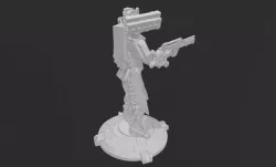 Android Robot Miniature miniature sci-fi soldier whit base