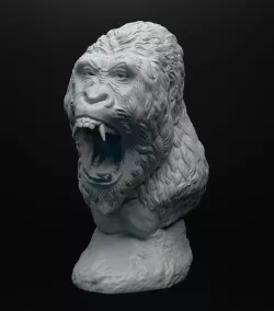 Angry Gorilla bust