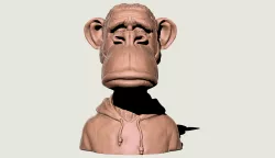APE NFT MONKEY 2 3D print mode