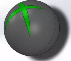 Boîte sphérique avec un " X " 70 mm / Spherical box with a " X " 70 mm