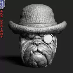 bulldog Gentlemen version 1 Penstand cum flowerpot