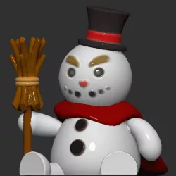 Christmas Customizable Desktop Snowman