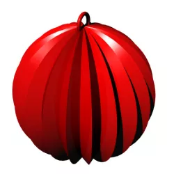 Christmas knurled ball decoration