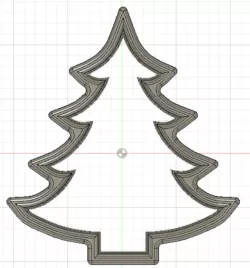 Christmas tree COOKIE CUTTER FORM - 10CM ( 3.93 INCH)