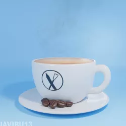 Coffee Cup and Beans