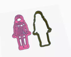 Cookie cutter doll squid game face and body complete set