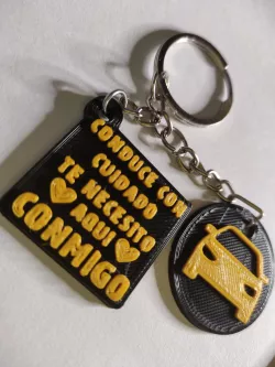 Couple keychain drive carefully