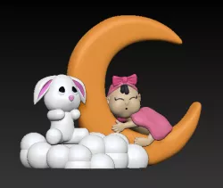CUTE baby with bunny