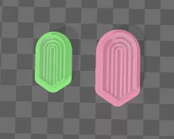Cutter with rainbow shape and texture