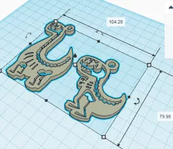 Dinosaur earrings