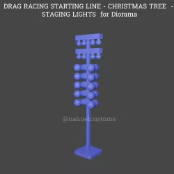 DRAG RACING STARTING LINE - CHRISTMAS TREE - STAGING LIGHTS for Diorama
