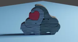 Elephant Love Ornament
